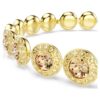Una Angelic-armbånd, rundslibede karamellfarvede krystaller, guldbelagt Una Angelic-armbånd, rundslibede karamellfarvede krystaller, guldbelagt