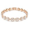 Una Angelic-armbånd, rundslibet, pavé, medium, hvid, rosaguldbelagt Una Angelic-armbånd, rundslibet, pavé, medium, hvid, rosaguldbelagt