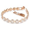 Una Angelic-armbånd, rundslibet, pavé, medium, hvid, rosaguldbelagt Una Angelic-armbånd, rundslibet, pavé, medium, hvid, rosaguldbelagt