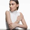 Una Angelic-armbånd, rundslibet, pavé, medium, hvid, rosaguldbelagt Una Angelic-armbånd, rundslibet, pavé, medium, hvid, rosaguldbelagt