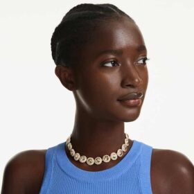 Una Angelic Choker, rundslibet, karamel, guldbelagt