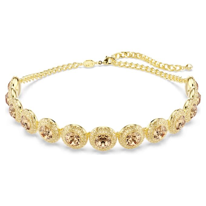 Una Angelic Choker, rundslibet, karamel, guldbelagt Una Angelic Choker, rundslibet, karamel, guldbelagt