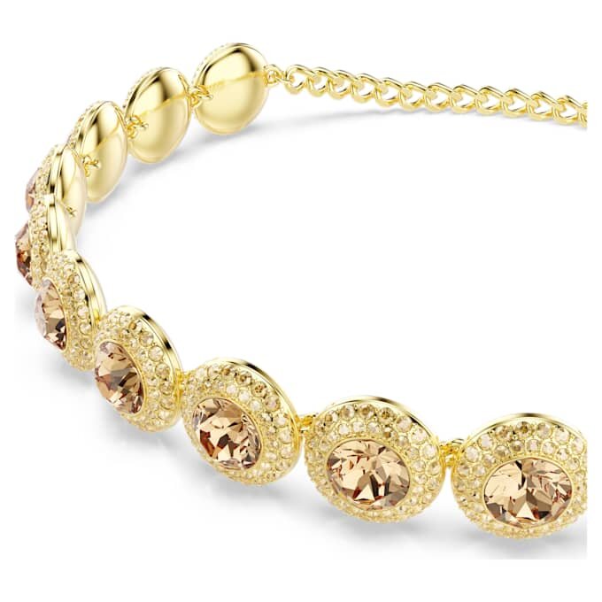 Una Angelic Choker, rundslibet, karamel, guldbelagt Una Angelic Choker, rundslibet, karamel, guldbelagt