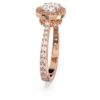 Una Angelic cocktailring, rundslibet, pavé, hvid, rosaguldbelagt Una Angelic cocktailring, rundslibet, pavé, hvid, rosaguldbelagt
