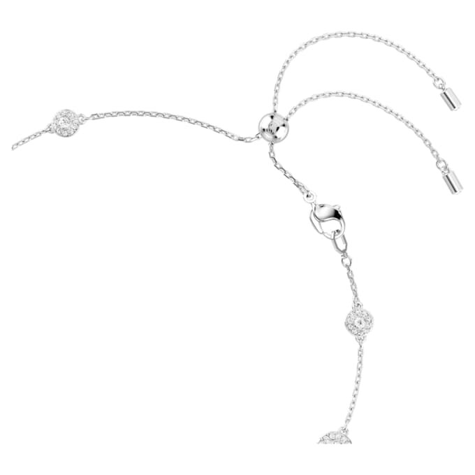 Una Angelic halskæde med runde, dobbeltsidede motiver, hvid, rhodineret Una Angelic halskæde med runde, dobbeltsidede motiver, hvid, rhodineret