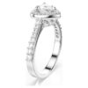 Una Angelic-ring med blandede slibninger, hjerte, hvid, rhodiumbelagt Una Angelic-ring med blandede slibninger, hjerte, hvid, rhodiumbelagt