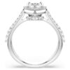 Una Angelic-ring med blandede slibninger, hjerte, hvid, rhodiumbelagt Una Angelic-ring med blandede slibninger, hjerte, hvid, rhodiumbelagt