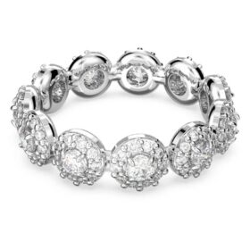 Una Angelic-ring, rundslibet, hvid, rhodiumbelagt Una Angelic-ring, rundslibet, hvid, rhodiumbelagt