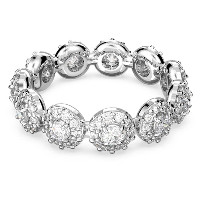 Una Angelic-ring, rundslibet, hvid, rhodiumbelagt Una Angelic-ring, rundslibet, hvid, rhodiumbelagt