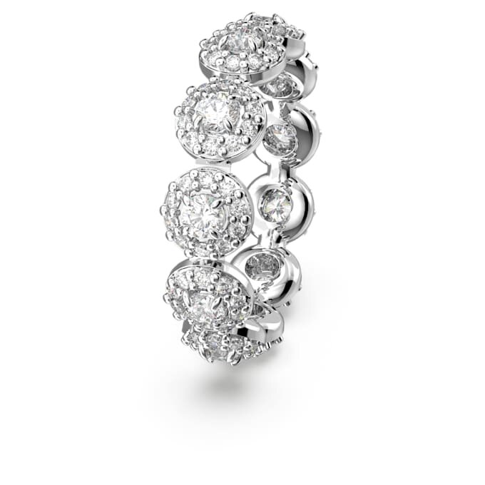 Una Angelic-ring, rundslibet, hvid, rhodiumbelagt Una Angelic-ring, rundslibet, hvid, rhodiumbelagt