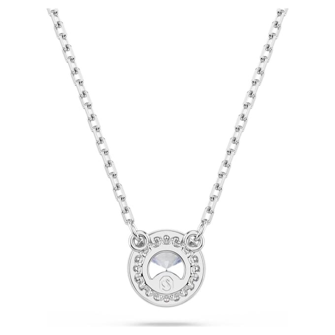 Una Angelic vedhæng, rundslibet, pavé, hvid, rhodineret Una Angelic vedhæng, rundslibet, pavé, hvid, rhodineret