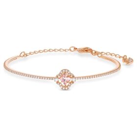 Una-armring Clover, lyserød, rosaguldbelagt Una-armring Clover, lyserød, rosaguldbelagt