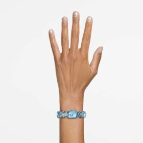 Ur med ottekantet armbånd, blå, rustfrit stål Ur med ottekantet armbånd, blå, rustfrit stål