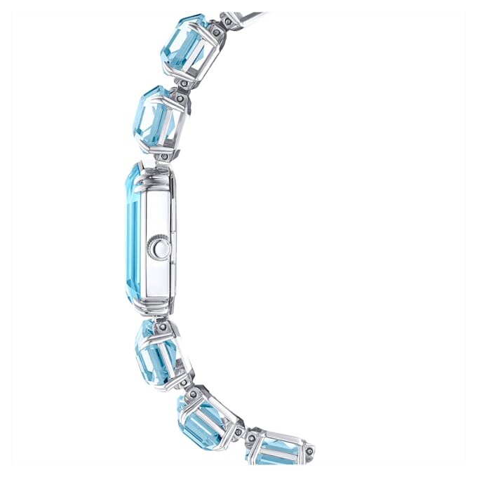 Ur med ottekantet armbånd, blå, rustfrit stål Ur med ottekantet armbånd, blå, rustfrit stål