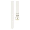 Urem 12 mm (0,47″) bred, læder, hvid, champagneguld-farvet finish Urem 12 mm (0,47″) bred, læder, hvid, champagneguld-farvet finish