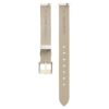 Urem 12 mm (0,47″) bred, læder, hvid, champagneguld-farvet finish Urem 12 mm (0,47″) bred, læder, hvid, champagneguld-farvet finish