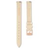 Urrem 12 mm (0,47″) bred, læder, beige, rosaguld-farvet finish Urrem 12 mm (0,47″) bred, læder, beige, rosaguld-farvet finish