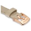 Urrem 12 mm (0,47″) bred, læder, beige, rosaguld-farvet finish Urrem 12 mm (0,47″) bred, læder, beige, rosaguld-farvet finish