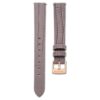 Urrem 13 mm (0,51″) bred, læder, grå, rosaguld-farvet finish Urrem 13 mm (0,51″) bred, læder, grå, rosaguld-farvet finish