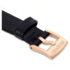 Urrem 13 mm (0,51″) bred, læder, sort, rosaguld-farvet finish