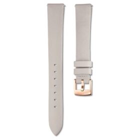 Urrem 14 mm (0,55″) bred, læder, grå, rosaguld-farvet finish Urrem 14 mm (0,55″) bred, læder, grå, rosaguld-farvet finish