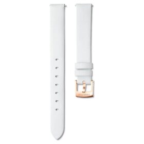 Urrem 14 mm (0,55″) bred, læder, hvid, rosaguld-farvet finish Urrem 14 mm (0,55″) bred, læder, hvid, rosaguld-farvet finish