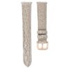 Urrem 16 mm (0,63″) bred, læder med syninger, beige, rosaguld-farvet finish Urrem 16 mm (0,63″) bred, læder med syninger, beige, rosaguld-farvet finish