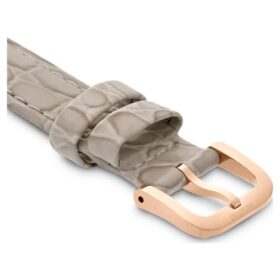 Urrem 16 mm (0,63″) bred, læder med syninger, beige, rosaguld-farvet finish Urrem 16 mm (0,63″) bred, læder med syninger, beige, rosaguld-farvet finish