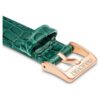 Urrem 16 mm (0,63″) bred, læder med syninger, grøn Urrem 16 mm (0,63″) bred, læder med syninger, grøn