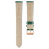 Urrem 16 mm (0,63″) bred, læder med syninger, grøn Urrem 16 mm (0,63″) bred, læder med syninger, grøn