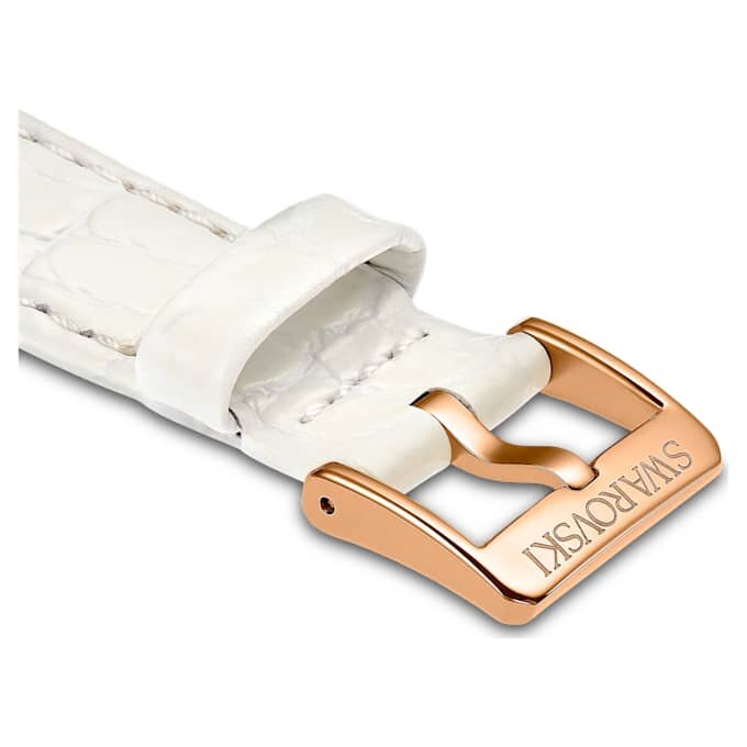 Urrem 16 mm (0,63″) bred, læderrem, hvid Urrem 16 mm (0,63″) bred, læderrem, hvid