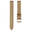 Urrem 17 mm (0,67″) bred, læder med syninger, brun, rosaguld-farvet finish Urrem 17 mm (0,67″) bred, læder med syninger, brun, rosaguld-farvet finish