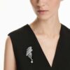 Vienna Collection-brochen Feather, hvid, rutheniumbelagt Vienna Collection-brochen Feather, hvid, rutheniumbelagt