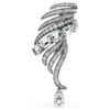 Vienna Collection-brochen Feather, hvid, rutheniumbelagt Vienna Collection-brochen Feather, hvid, rutheniumbelagt