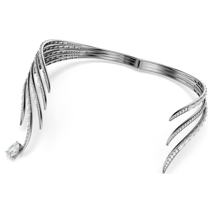 Vienna Collection Choker Feather, hvid, rutheniumbelagt Vienna Collection Choker Feather, hvid, rutheniumbelagt