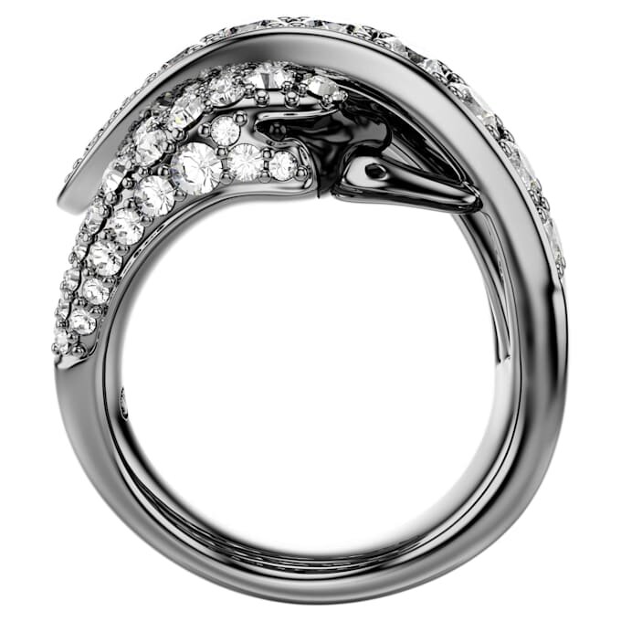 Vienna Collection-ringerne Swan, hvid, rutheniumbelagt Vienna Collection-ringerne Swan, hvid, rutheniumbelagt
