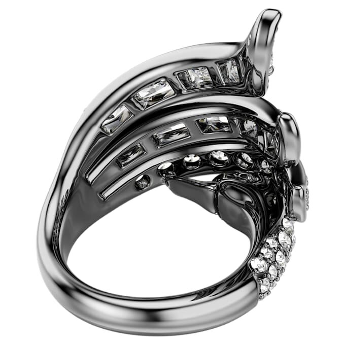 Vienna Collection-ringerne Swan, hvid, rutheniumbelagt Vienna Collection-ringerne Swan, hvid, rutheniumbelagt